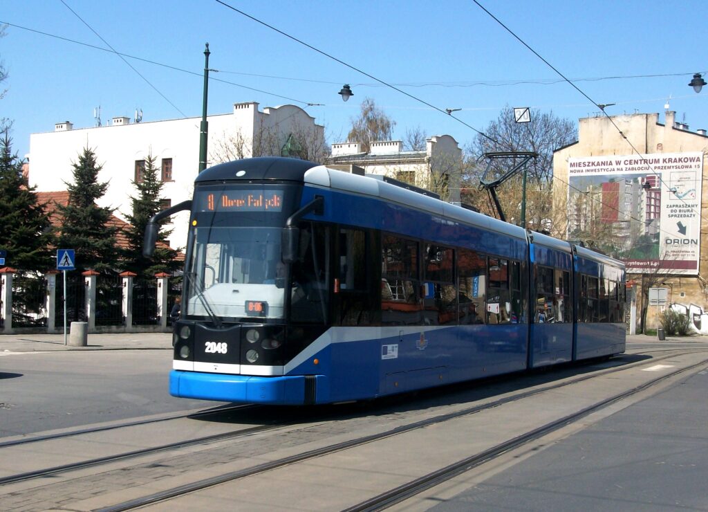 krakow, tram ngt6 2 n°2048 krakow, tramway